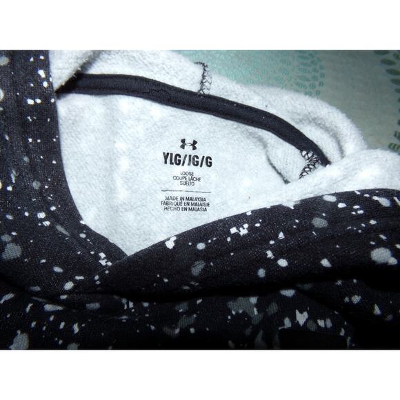 Under Armour splatter hoodie w kangaroo pocket Loose Fit‎ Youth L - Picture 3 of 3